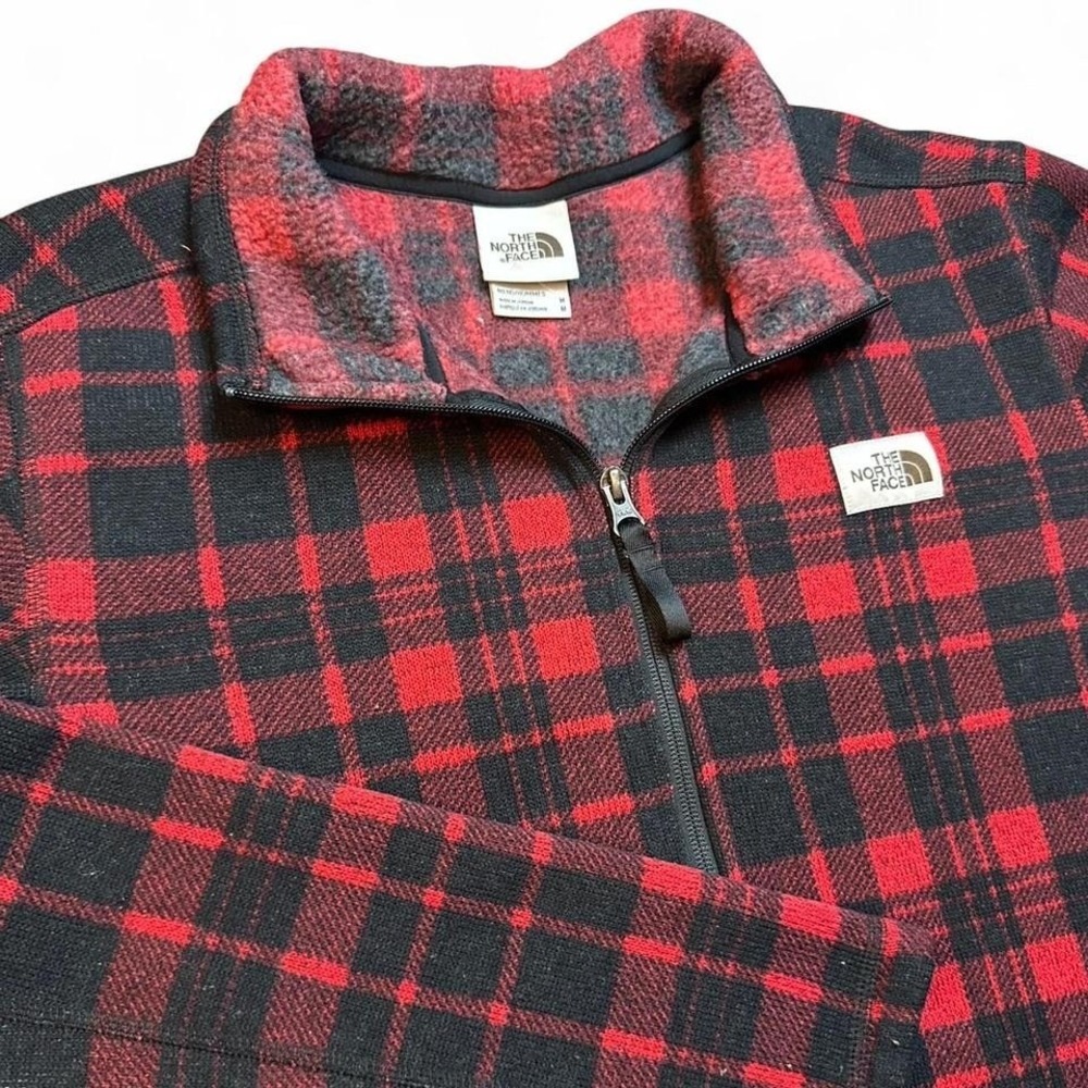 The North Face Fleece Mens Medium Leo Gordon Lyon‎ 1/4 Zip Jacket Plaid